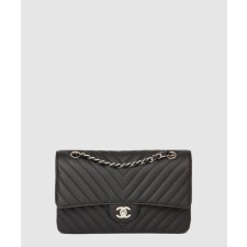 [CHANEL-샤넬]쉐브론 클래식 캐비어 미듐 A01112