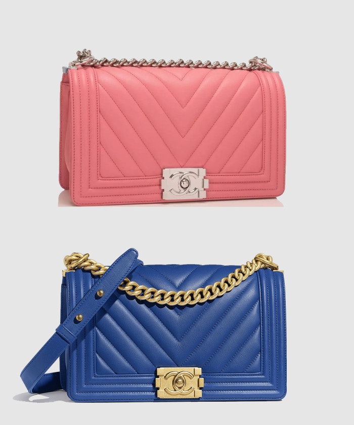 [CHANEL-샤넬]쉐브론 보이백 램스킨 미듐 인기색상 A67086