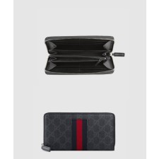 [GUCCI-구찌]GG 수프림 웹 지퍼월렛 ‎408831