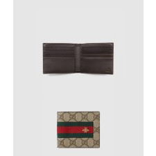 [GUCCI-구찌]GG 수프림 웹 반지갑 ‎408827