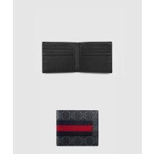 [GUCCI-구찌]GG 수프림 웹 반지갑 ‎408827