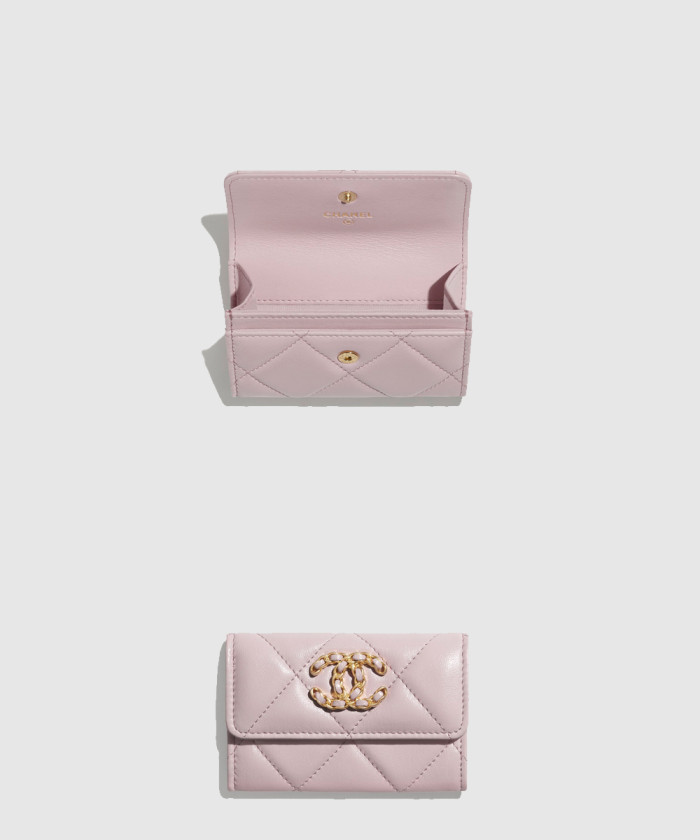 [CHANEL-샤넬]19 플랩 카드지갑 AP1790