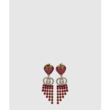 [GUCCI-구찌]크리스탈 스트로베리 귀걸이 580959