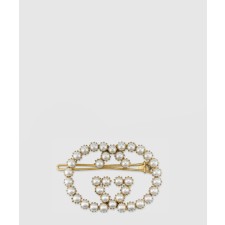 [GUCCI-구찌]인터로킹 G 펄 머리핀 645607