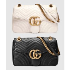 [GUCCI-구찌]GG 마몽 미듐 마틀라세 숄더백 443496