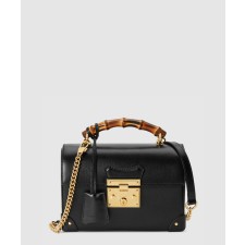 [GUCCI-구찌]패드락 스몰 뱀부 토트백 레더 603221