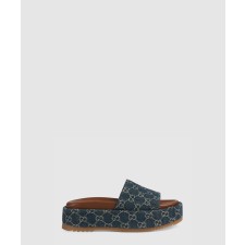 [GUCCI-구찌]플랫폼 데님 슬리퍼 623212