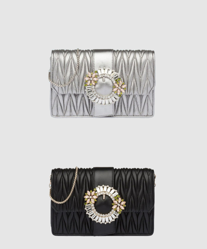 [MIUMIU-미우미우]마테라쎄 플라워 미니백 5BH095