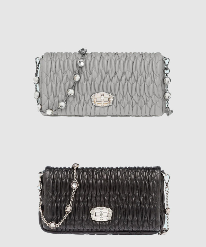 [MIUMIU-미우미우]크리스탈 클로케 숄더백 5BD417