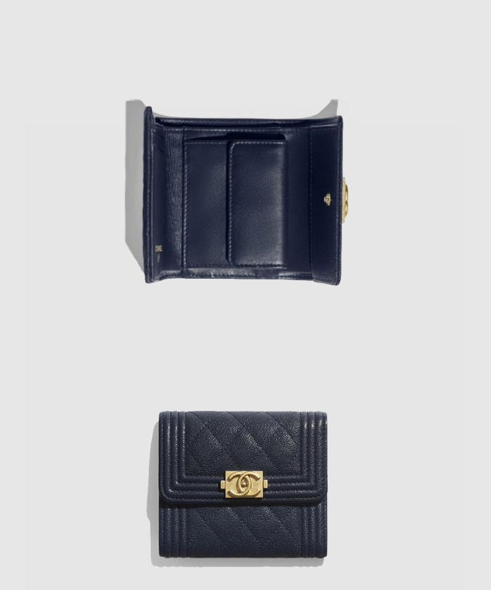 [CHANEL-샤넬]보이 컴팩트 반지갑 A81996