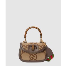 [GUCCI-구찌]뱀부 점보 GG 스몰 탑핸들백 675797