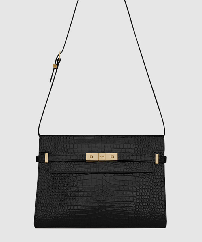 [SAINT LAURENT-생로랑]맨하탄 숄더백 크로커 미듐 579271