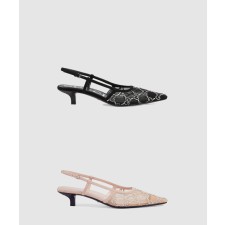 [GUCCI-구찌]GG 슬링백 펌프스 674668