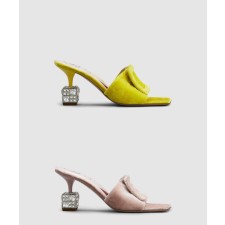 [ROGER VIVIER-로저비비에]큐브 스트라스 힐 뮬 6493