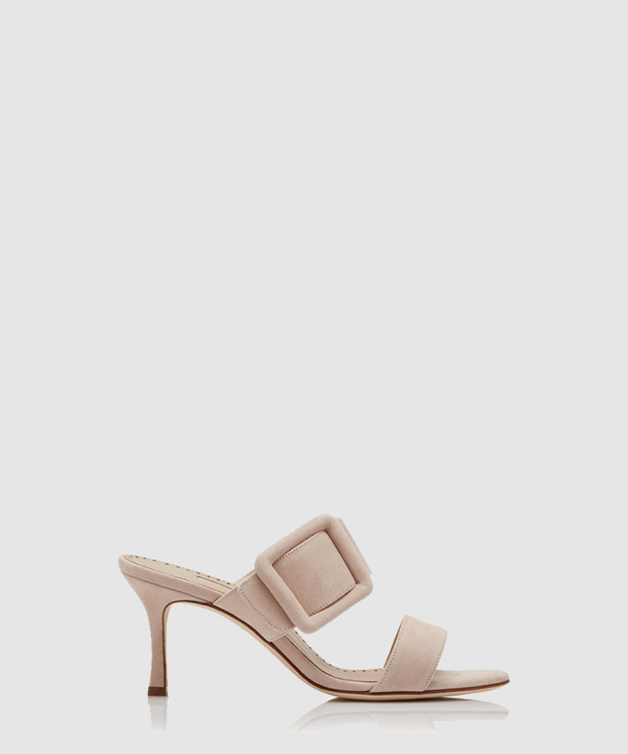 [M.BLAHNIK-마놀로블라닉]게이블 스웨이드 오픈 토 뮬