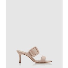 [M.BLAHNIK-마놀로블라닉]게이블 스웨이드 오픈 토 뮬