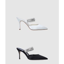 [M.BLAHNIK-마놀로블라닉]루타라 새틴 크리스탈 뮬