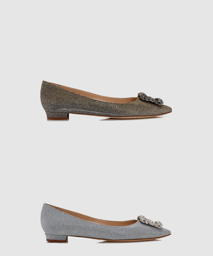 [M.BLAHNIK-마놀로블라닉]한기시 글리터 쥬얼 플랫슈즈