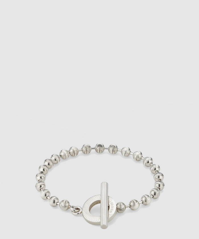 [GUCCI-구찌]실버 볼 체인 팔찌 602707