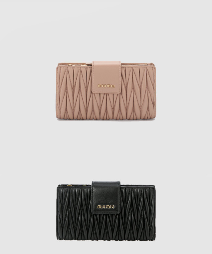 [MIUMIU-미우미우]마테라쎄 나파 장지갑 5ML015