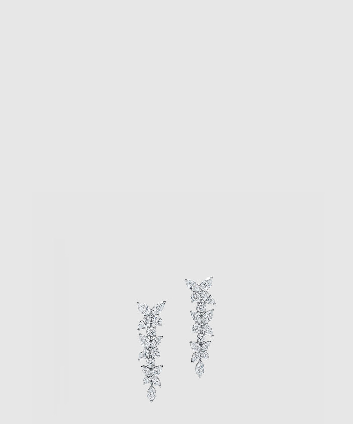 [TIFFANY-티파니]믹스드 클러스터 드롭 귀걸이