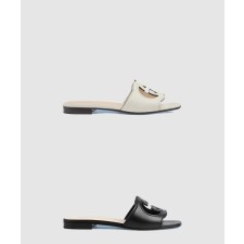 [GUCCI-구찌]인터로킹 G 컷아웃 슬라이드 샌들 694451