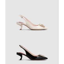 [ROGER VIVIER-로저비비에]스트라스 슬링백 펌프스 6383