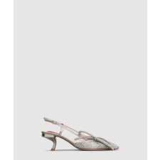 [ROGER VIVIER-로저비비에]보우 블링 슬링백 펌프스 6383