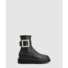 [ROGER VIVIER-로저비비에]비브 고 틱 라인스톤 버클 앵클부츠 6463