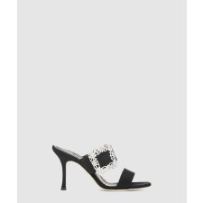 [M.BLAHNIK-마놀로블라닉]게이블 쥬얼 90 크레이프 뮬