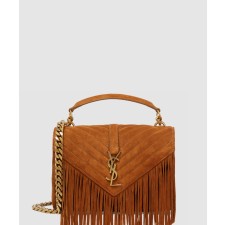 [SAINT LAURENT-생로랑]컬리지 모노그램 스웨이드 미듐 531705