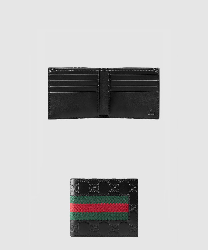 [GUCCI-구찌]시그니처 웹 반지갑 408827