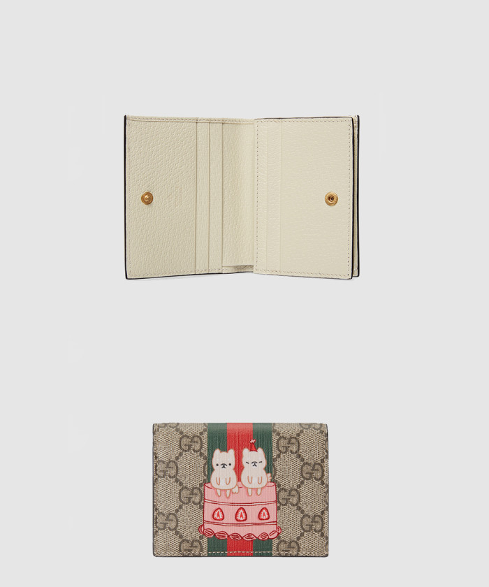[GUCCI-구찌]애니멀 프린트 카드지갑 736784