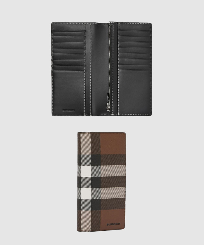 [BURBERRY-버버리]체크 E 캔버스 장지갑 80366701