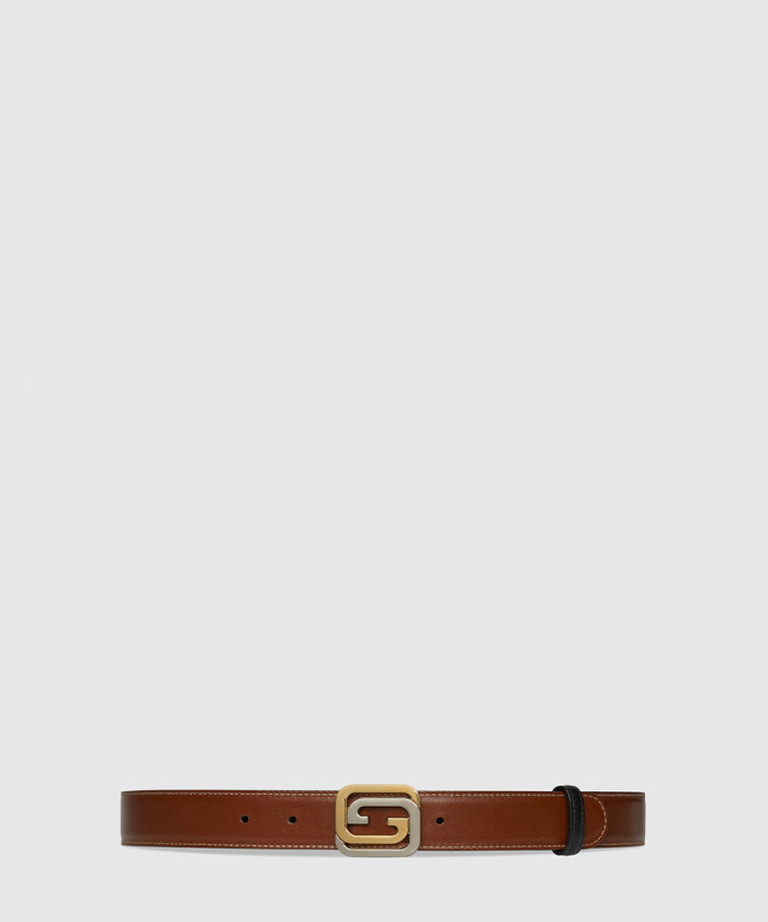 [GUCCI-구찌]스퀘어드 인터로킹 G 리버서블 벨트 715603