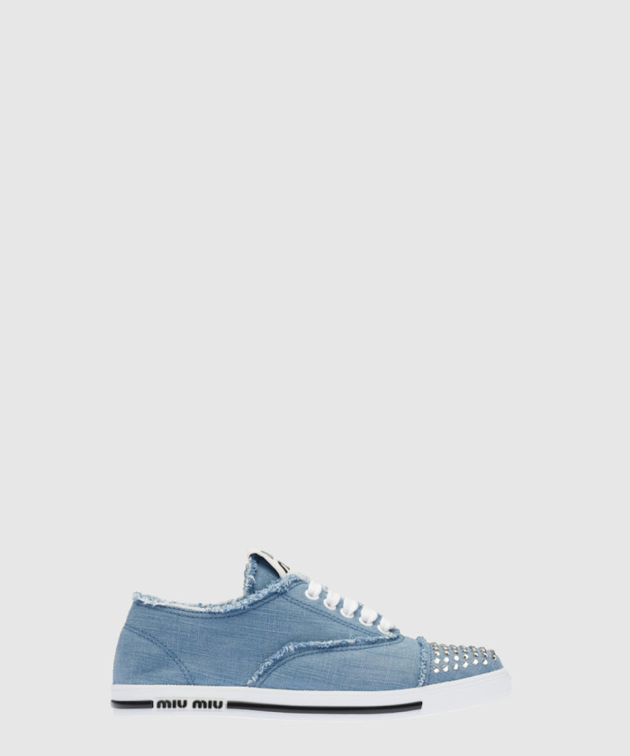 [MIUMIU-미우미우]데님 스니커즈 F0E93