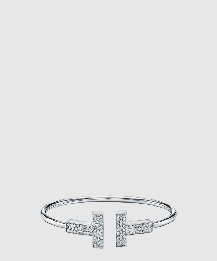[TIFFANY-티파니]와이드 다이아몬드 와이어 팔찌