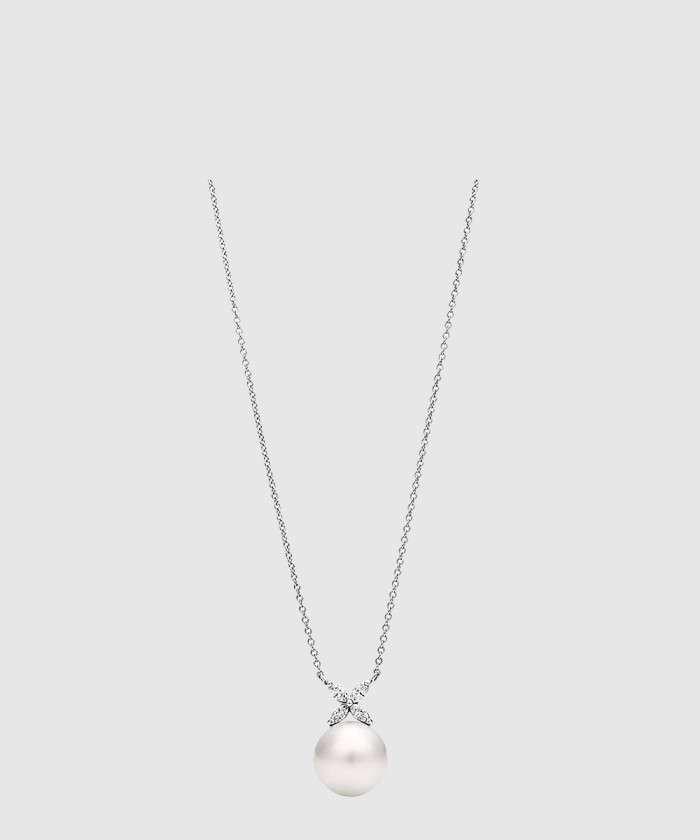 [TIFFANY-티파니]진주와 다이아몬드 펜던트 목걸이