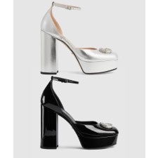 [GUCCI-구찌]더블 G 웨지 펌프스 762386