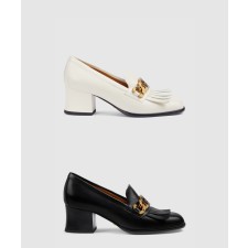 [GUCCI-구찌]인터로킹 G 미드힐 펌프스 750532