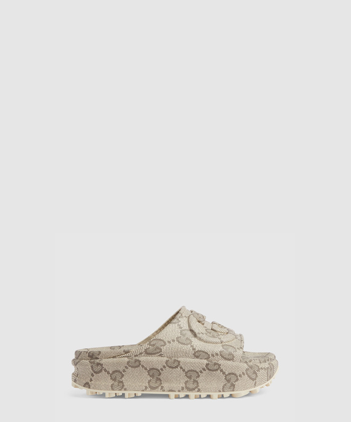 [GUCCI-구찌]인터로킹 G 슬라이드 샌들 725539