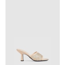 [GUCCI-구찌]GG 미드힐 슬라이드 샌들 ‎747245