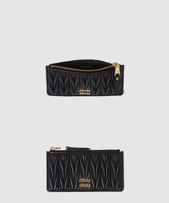 [MIUMIU-미우미우]마테라쎄 나파 가죽 엔벨로프 지갑 5MB006