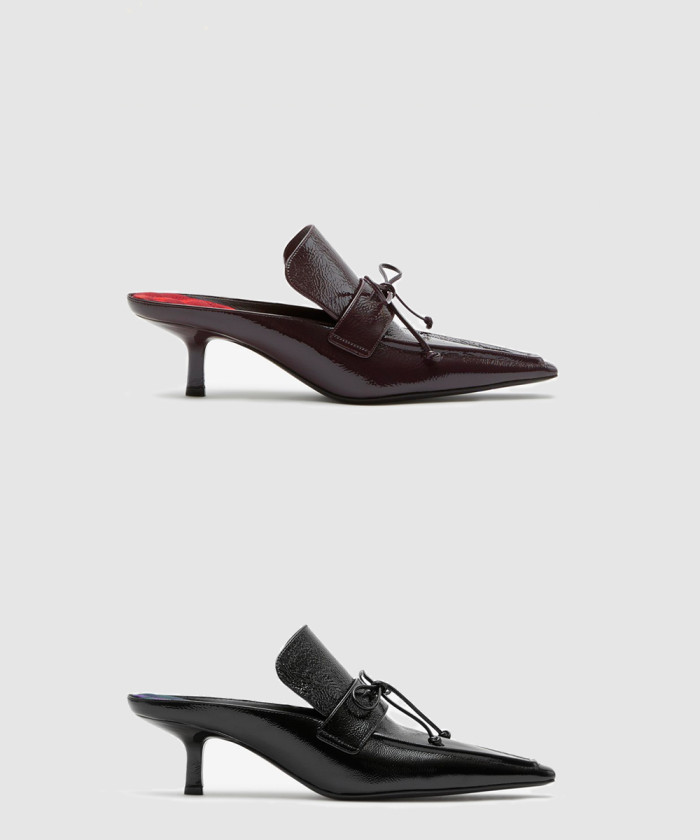 [BURBERRY-버버리]레더 스톰 뮬 80777291