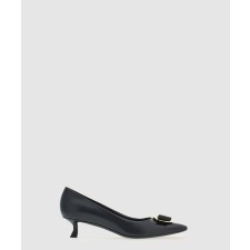 [FERRAGAMO-페레가모]뉴 바라 플레이트 로우 힐 펌프스 01H450