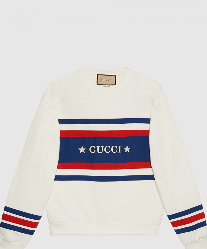 [GUCCI-구찌]자수 코튼 저지 스웨트셔츠 746988