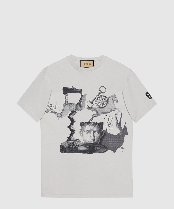 [GUCCI-구찌]니트 면 프린트 티셔츠 77a758