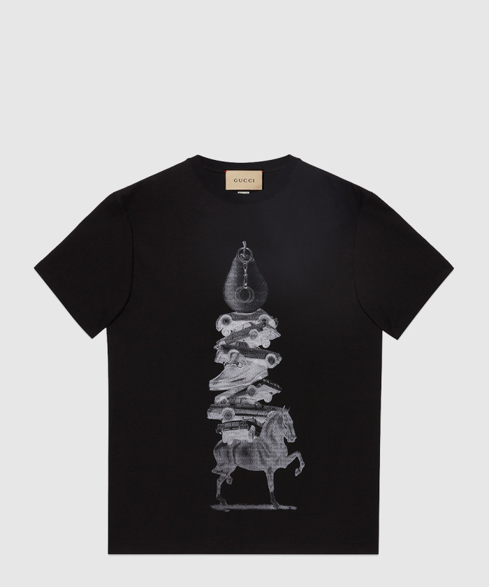[GUCCI-구찌]니트 면 프린트 티셔츠 771758