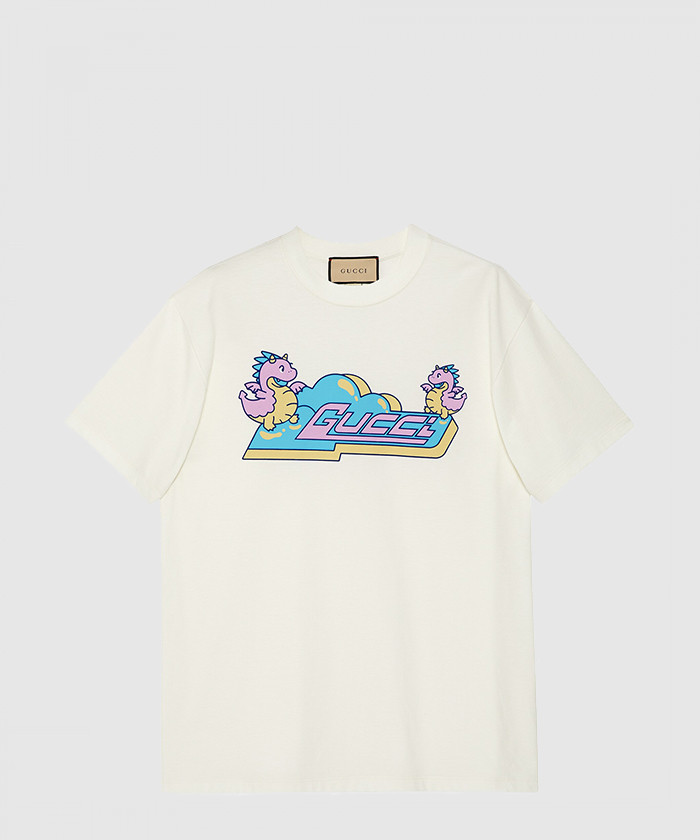 [GUCCI-구찌]니트 면 프린트 티셔츠 776596