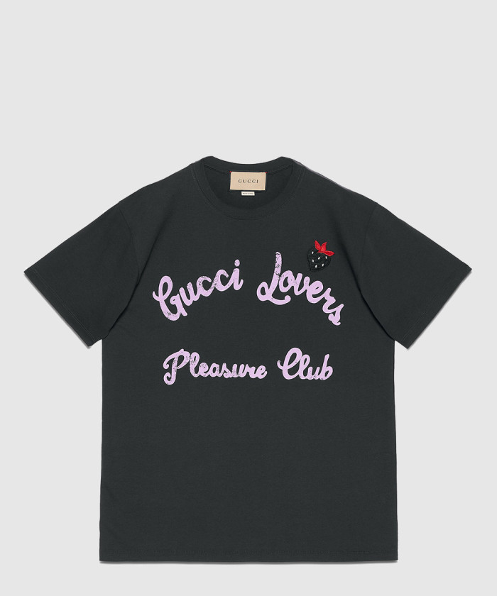 [GUCCI-구찌]니트 면 프린트 티셔츠 717422